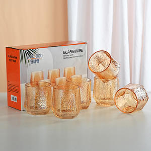 Taza Hexagonal de Vidrio con Diseño de Diamantes, Resistente a la Temperatura, para Café, Bar, Jugo, Vino, Personalizable - Product Image 5