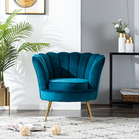 Offres Spéciales causeuse en velours rose rembourrée au design de luxe royal pour le salon