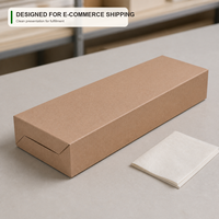 Boîte d'expédition en carton ondulé kraft personnalisée avec fermeture éclair, sans ruban adhésif, auto-scellante, pour l'emballage des supermarchés et du commerce électronique, recyclable