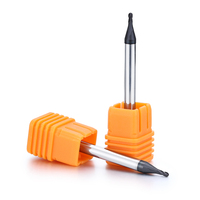 Zhy 0.5mm 0.75mm Micro Ball Nose End Mill Fraise en carbure monobloc pour CNC
