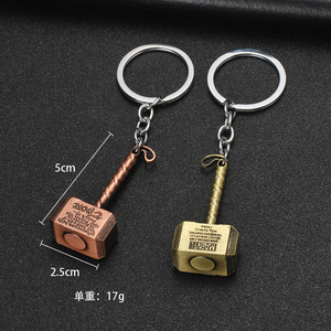 Venta al por mayor nuevos diseños tales <span class=keywords><strong>Ique</strong></span> latón grabado aleación de aluminio Thor martillo personalizado Metal llavero Thor llavero - Product Image 5