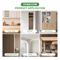 Panneau OSB mélaminé texturé à haute densité, durable et écologique, pour armoire de construction, prix usine
