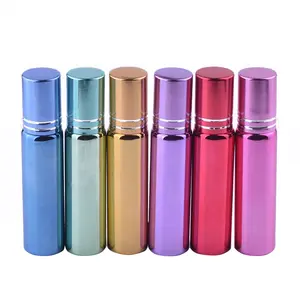 10ML Rechargeable Vide Roller Ball Bouteille Verre Huile Essentielle Parfum Conteneur Cosmétique Emballage