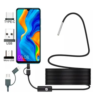 Kamera Endoskopi 3.9Mm Android PC, Kamera Endoskopi Tipe C Antarmuka USB untuk Mobil Mini Pemeriksaan Kamera HD1080p Saluran Air IP67