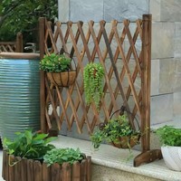 Clôture télescopique en bois massif SHENGCHENG pour potager extérieur, grille de jardin naturelle