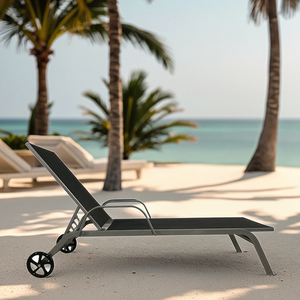 Mobília ao ar livre Pátio Jardim Camping <span class=keywords><strong>Metal</strong></span> Recliner Sunbed Beach <span class=keywords><strong>Chair</strong></span> Espreguiçadeiras - Product Image 2
