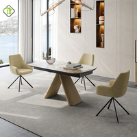 Table à manger télescopique moderne et luxueuse pour la maison Table mobile simple et peu encombrante Table à manger rectangulaire simple et moderne