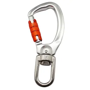 Wholesale 25KN Outdoor Swivel Climbing Snap Hook Aluminum Carabiner Hooks