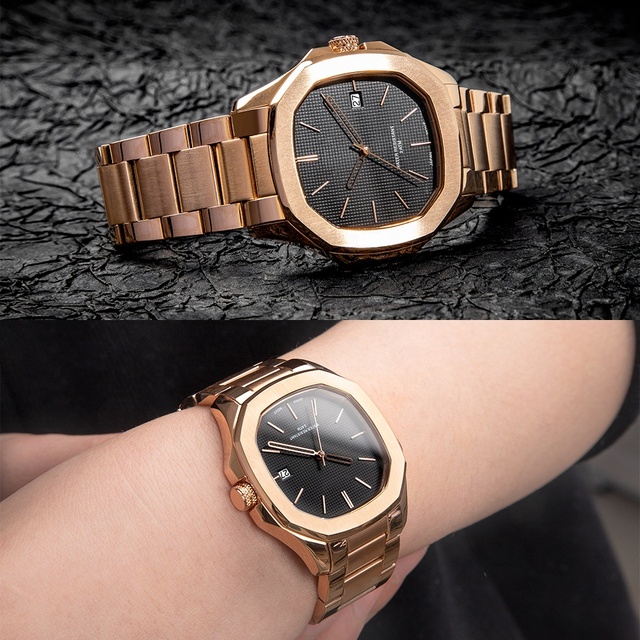 OEM Custom Logo Simple Manufacturer Bling Diamond Custom Logo Men Luxury Quartz Watch Factory with Competitive Price for Men