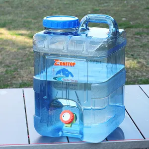 Leicht zu reinigen 10 l 15 Liter 20 Liter großer Speicher Tragbarer quadratischer Wasser behälter mit Ventil