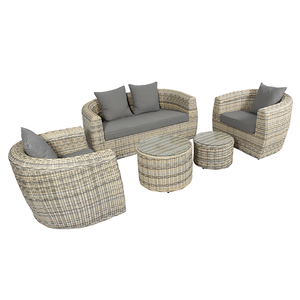 High End Classic Synthetic Round <b>Rattan</b> Set Aluminium Frame for <b>Outdoor</b> Garden Hotel Villa Use - Product Image 3