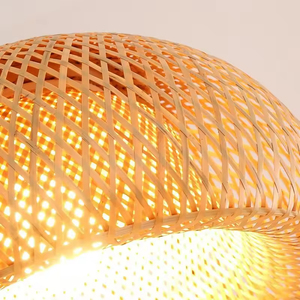 LED Hand Made Knitting <b>Rattan</b> Shade Pendant Light Dining Room Hanging Chandeliers <b>Lantern</b> Fixture - Product Image 5