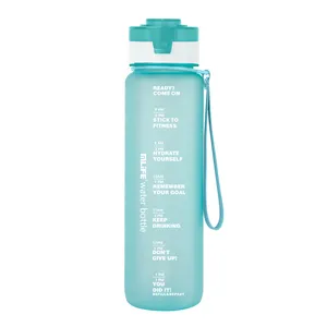 Hot Sales 1000mL BPA Free Kids Plastic Water Bottle with Straw Supermarket Quality for Children