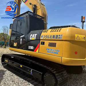 Excavadora de cadenas CAT 320D2 usada, máquina de excavación hidráulica de 20 toneladas, color amarillo y negro, componentes principales originales - Product Image 2