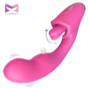 Vibratore 3-in-1 per Adulti Donna, Stimolatore Realistico del Punto G e Clitoride con Vibrazione a Leccata e Succhiatore, 9 Modalità, Grado Medico IPX7 - Product Image 1