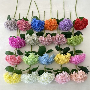 Bouquet de fleurs d'hortensia géantes artificielles en latex et soie, toucher naturel, pour décoration de mariage - Product Image 2