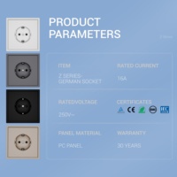 Prise murale standard allemande MEZEEN 16A, décoration noire mate/dorée/blanche, prise électrique 20V, remplacement de la prise EU