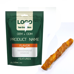 ไม้พันไก่เนื้อโปรตีนสูงเคี้ยว5 "ห่อบิดเกลียวหมูทำให้สุนัขมีรสชาติที่ย่อยง่ายไม่ - Product Image 1