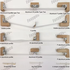 Perfis de Alumínio Extrudado de Alta Qualidade em Liga de Alumínio Prata com Furos Pré-perfurados H com Tampa para Instalação de Membrana Macia - Product Image 3