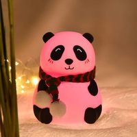 Lampe en silicone Panda, Lampe Pat-Pat Panda, Lampe d'ambiance, Veilleuse 3D de chevet, Veilleuse en silicone