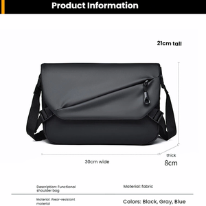 Sac à <span class=keywords><strong>bandoulière</strong></span> imperméable antivol pour <span class=keywords><strong>homme</strong></span>, sac à <span class=keywords><strong>bandoulière</strong></span> tendance de haute qualité, sac à <span class=keywords><strong>bandoulière</strong></span> décontracté pour le travail et les affaires - Product Image 2