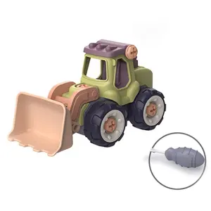 Creative Truck Loading Unloading Plastic DIY Truck ToyAssembly Engineering Car Set Kids Educational Toy For Boy Gifts