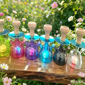 ขวดแก้วสีสันสดใสสำหรับสูบบารากุขนาดเล็ก อุปกรณ์เสริมสำหรับการสูบบุหรี่ โปร่งใส เหมาะสำหรับงานปาร์ตี้ ของตกแต่งแปลกใหม่ - Product Image 6