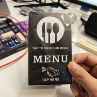 Support de comptoir NFC 215 avec puce pour affichage de menu de restaurant – Support de menu interactif pour café, bar, hôtel, table de salle à manger