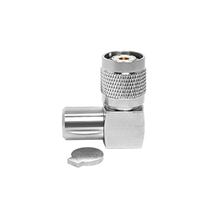 Conector RF Triaxial Triax <span class=keywords><strong>TRT</strong></span> Macho de Ángulo Recto con Abrazadera para Cable Triaxial TRX316, Conector Coaxial RF de Alta Blindaje - Product Image 1