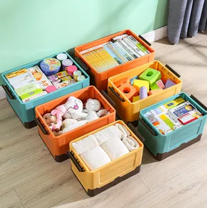 Foldable Baskets Kids Toy Clothes Plastic Storage Bins Wholesale Cartoon Organizer Storage Basket