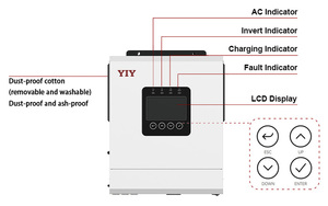 3,6kW 5kW 6kW Off-Grid Hybride Solar <span class=keywords><strong>Inverter</strong></span> met MPPT 48Vdc naar 220/230Vac Zuivere Sinusgolf Power Solar <span class=keywords><strong>Inverter</strong></span> 6,2kW voor Thuisgebruik - Product Image 6