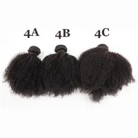 Mongolian Kinky Curly Hair Extensions 4A 4B 4C Rohes jungfräuliches Nagelhaut-ausgerichtetes Haar Afro Kinky Human Hair Weave