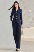 Ensemble tailleur pantalon 2 pièces pour femme, blazer et pantalon, col à revers cranté, tenue de bureau, vente en gros, personnalisable, direct usine, en vrac