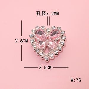 2025 Hot Sale Aurora Love Butterfly Metals Crystal Handmade <b>Pen</b> Beads Luxury Heart Rhinestone for DIY <b>Pen</b> Jewelry Making - Product Image 3