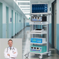 Chariot d'urgence multifonctionnel en plastique ABS et alliage d'aluminium aéronautique pour hôpital, anesthésie, avec 4 roulettes à verrouillage individuel pour clinique