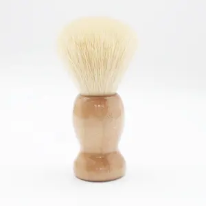 Private Label Custom Vegan Synthetic Wood Handle Cheap Shaving Cream Foam Brush