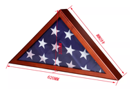 Étui à drapeau commémoratif cadre d'affichage mural pour drapeau étui à drapeau en bois plié