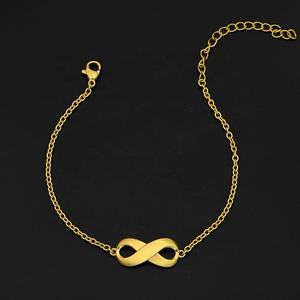 Ensemble de bijoux en acier inoxydable, bracelets de style coréen, plaqué or sous vide, chaînes, bracelet sans fin, bijoux ajustables, bijoux d'amour - Product Image 3