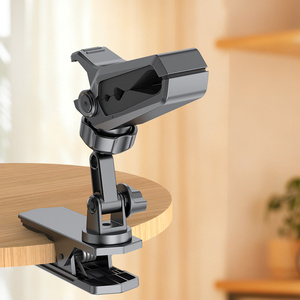 Double tête flexible 360° °   <span class=keywords><strong>Support</strong></span> de téléphone rotatif à pince, stable et ferme, <span class=keywords><strong>pour</strong></span> regarder des vidéos sur le bureau, dans la voiture ou sur pare-soleil - Product Image 6