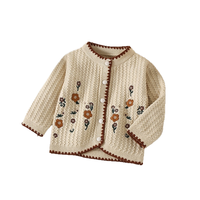 Vêtements pour bébé fille automne-hiver, inspirés des célébrités, style coréen, gilet à imprimé, anti-froissement, style en laine peignée, tricot