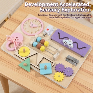 Nuovo Arrivo Qiaike Baby Wooden Busy Board Giocattoli <span class=keywords><strong>Montessori</strong></span> Accessori in Legno Fai-da-te <span class=keywords><strong>Tavole</strong></span> Sensoriali per Abilità Motorie Fini 3-6 anni - Product Image 4