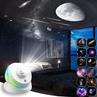 Projecteur de planétarium 13-en-1 : Lampe de projection LED Galaxie et ciel étoilé romantique pour chambre d'enfant et décoration intérieure