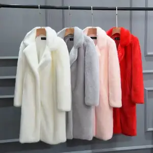 Toptan kadınlar kış giysileri yeni kürk-entegre uzun Faux kürk ceket vizon kadın orta uzunlukta kürk palto bayanlar için