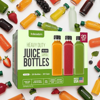 Botella de Plástico Cosmética Desechable de 500 ml, Botella PET Cuadrada con Tapa de PP para Cuidado Personal y Bebidas