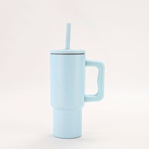 Mug de voyage H4.0 avec poignée, 40oz, double paroi isolée, couvercle, paille, antidérapant, personnalisable ODM - Product Image 1