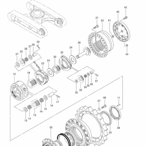 Motor de Desplazamiento Hidráulico para Excavadora HITACHI ZX230 ZX240 ZX250 LC, Piezas de Repuesto 9181678 9233689 9195448 9233690 - Product Image 4