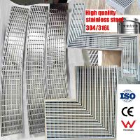 Drain de sol extérieur moderne en acier inoxydable durable, drain de douche personnalisé pour garage, drain de douche à bande