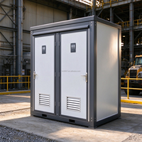 Toilettes mobiles préfabriquées en acier de style européen, à double cabine, pour extérieur, fabriquées sur mesure en Chine