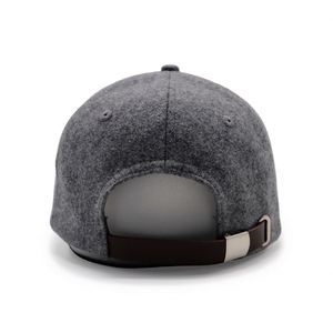Casquette de baseball non structurée OEM de haute qualité avec broderie personnalisée et logo en feutre, casquette d'hiver en laine mélangée style « Dad Hat » - Product Image 6