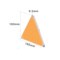 Paneles de Luces LED Triangulares Modernos RGB, 16 Millones de Colores, Control por WiFi y Aplicación, Luz de Pared para Sala de Juegos